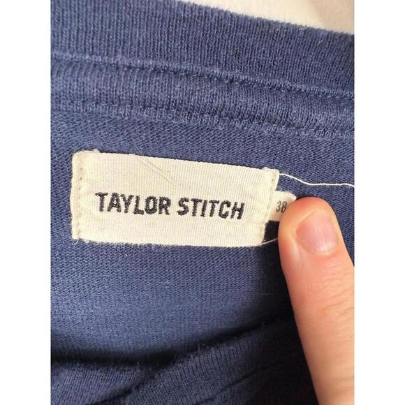 Taylor Stitch Shirt 38 Small Natural the Heavy Bag Henley Long Pullover - Picture 2 of 5